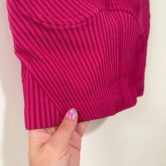 Lululemon Athletica Ribbed Strappy Shelf Tank Top Pink Size 6 - Picture 4 of 11